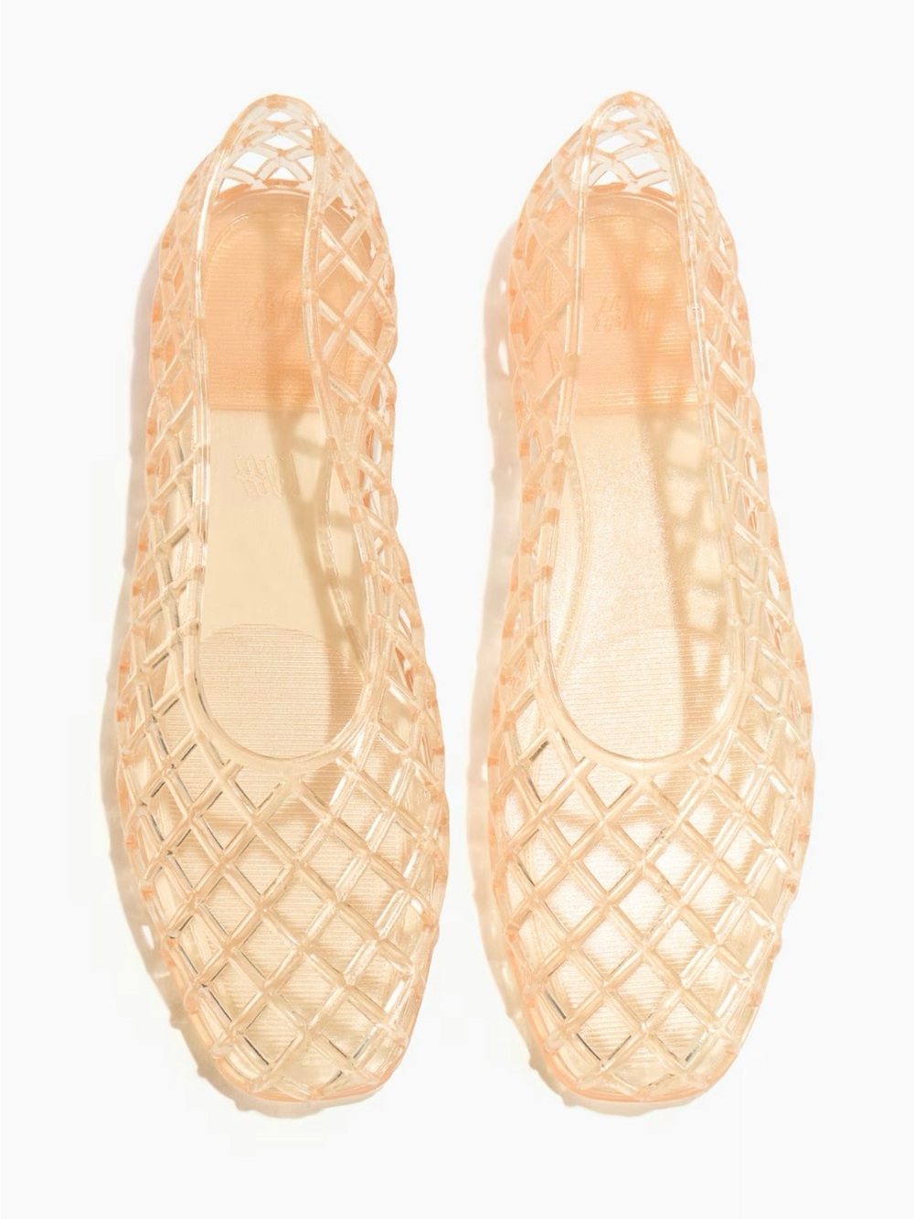 H&M Women's  Jelly Ballet Flats - Apricot-Size Various-NWT